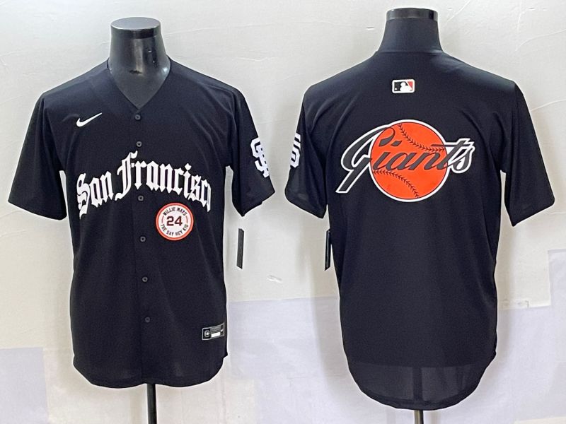 Men 2025 San Francisco Giants Blank Black Five generations Joint Name Nike MLB Jersey style 9